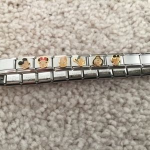 5 Disney Italian Charms 9mm add-a-link bracelet